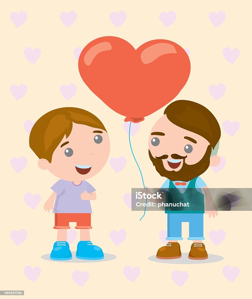 Cute Cartoon Gay Couple In Casual Clothes Romantic Couple Vector ...