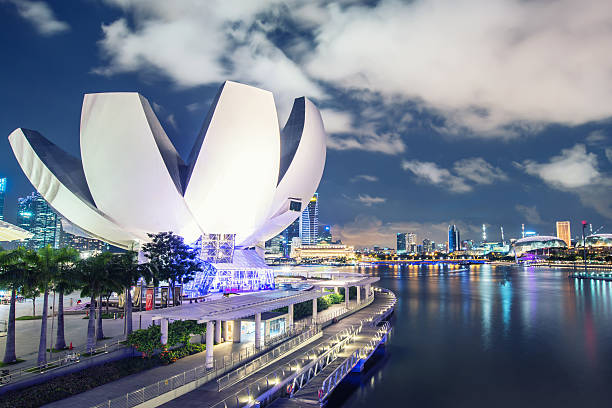 istock Singapore cityscape night view 484534838