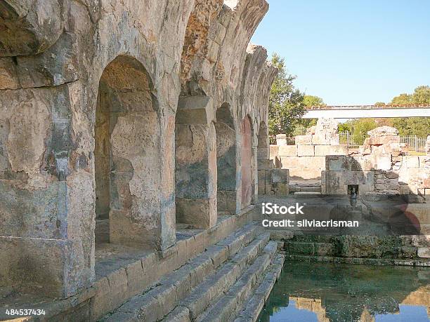 Roman Baths Ruins In Fordongianus Stock Photo - Download Image Now - Roman Bath, Roman, Rome - Italy