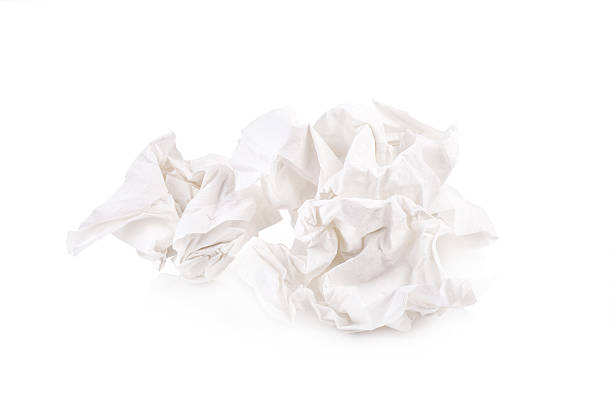 istock used screwed paper tissue isolated on white background 484537470