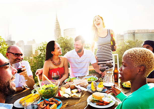 istock Celebration Friendship Rooftop Party Concept 484538634