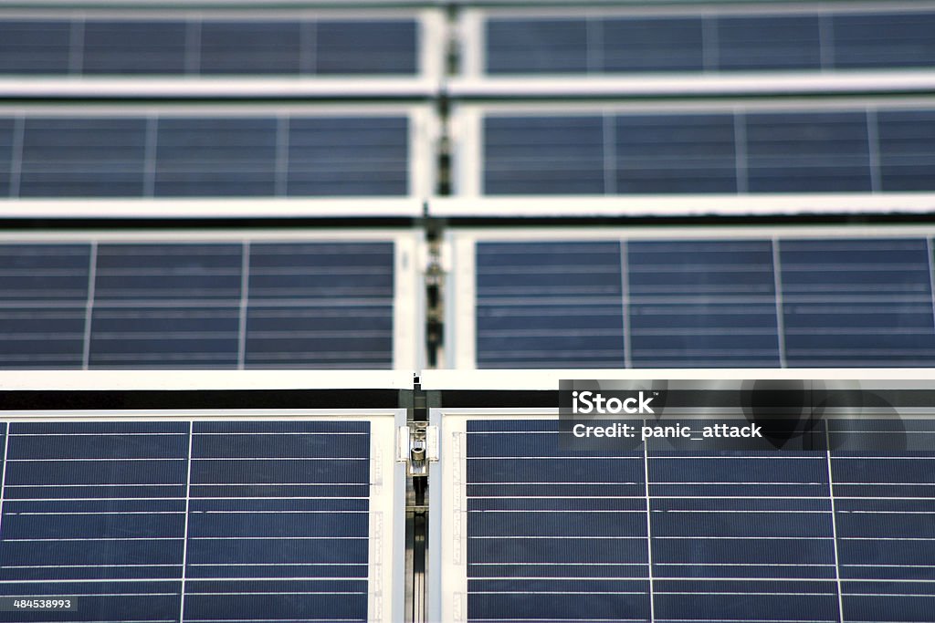 Solar panels Shallow depth of field front focus of solar panels Abstract Stock Photo