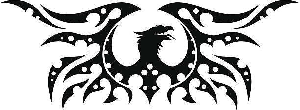 Phenix emblem Stylized phoenix emblem. phenix stock illustrations