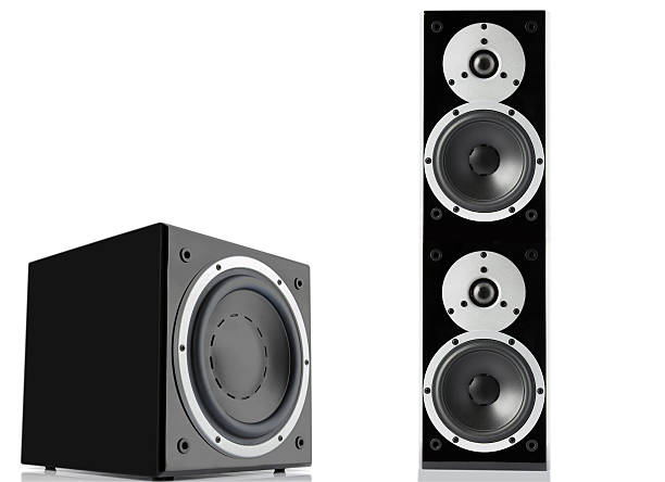 istock Black loudspeaker and subwoofer 484539803