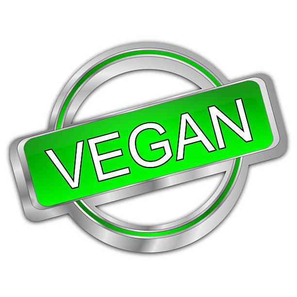 Vegan Button vector art illustration