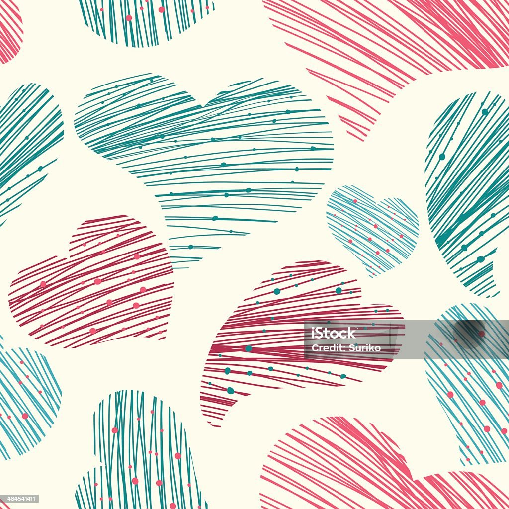 Stock Heart Pattern Hearts Stock Illustration - Download Image Now - Abstract, Arts Culture ...