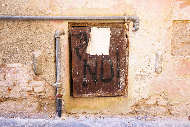 istock Old water and gas metal pipes 484542016