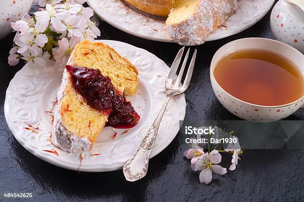 Saffron Easter Babka Stock Photo - Download Image Now - Afternoon Tea, Baked, Baked Pastry Item