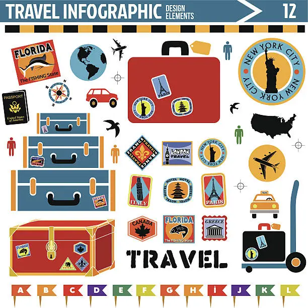Vector illustration of travel inforgraphic design elements