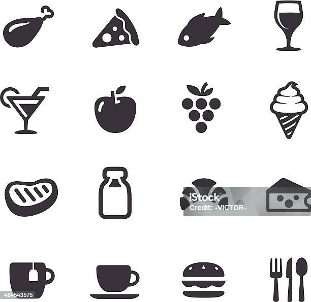 Food Icons Acme Series Stock Illustration - Download Image Now - Icon Symbol, Grape, Pizza