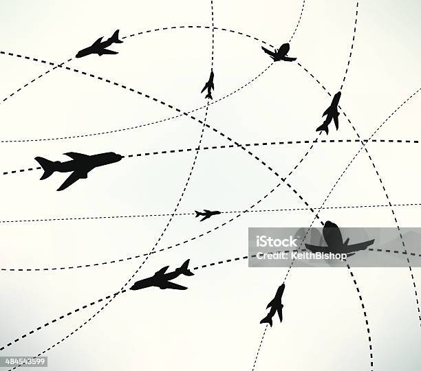 Flight Eight Pattern Flight Pattern Air Travel Stock Illustration - Download Image Now - Air ...