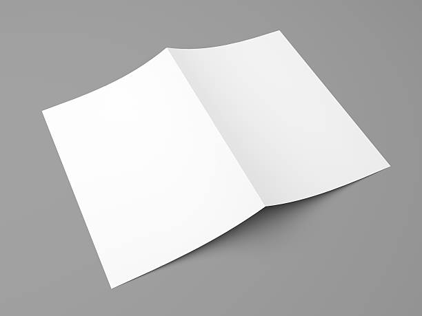 istock Blank folded flyer, booklet, postcard, business card or brochure 484545558