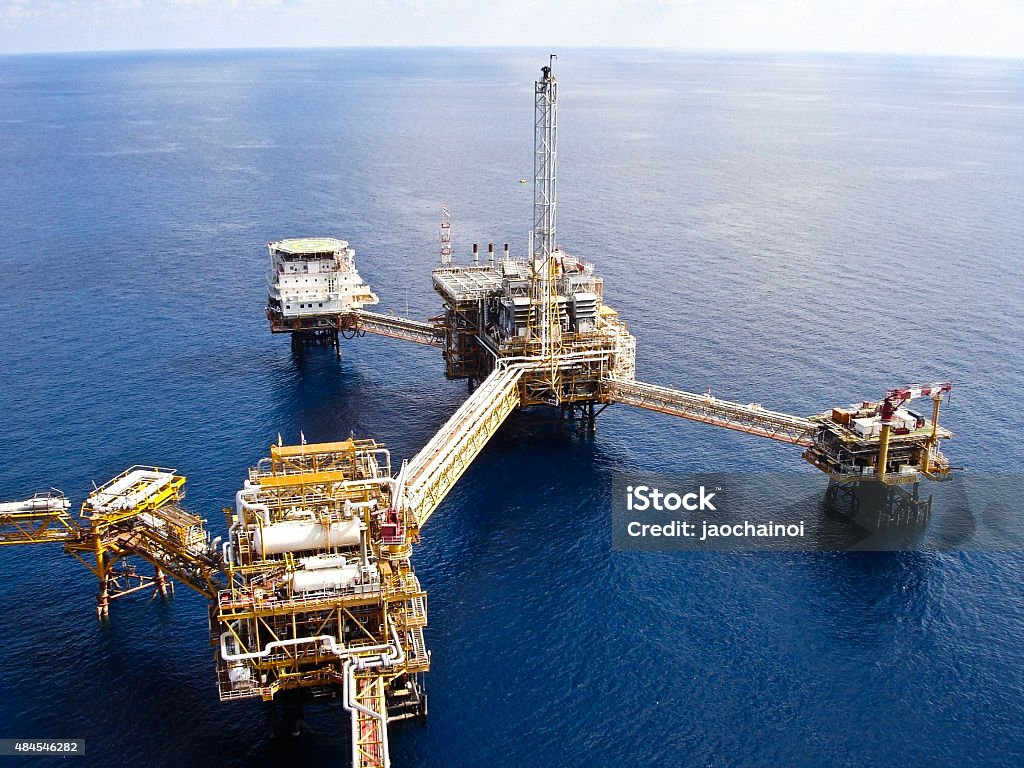 Rigs offshore Oil refinery Offshore at pacific ocean  2015 Stock Photo