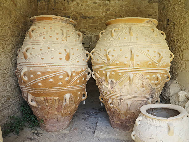 istock Ancient clay Minoan amphora in Crete, Greece 484552280