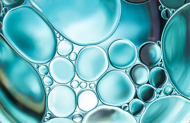 水の泡の抽象的な光照明 - soap sud bubble textured water ストックフォトと画像