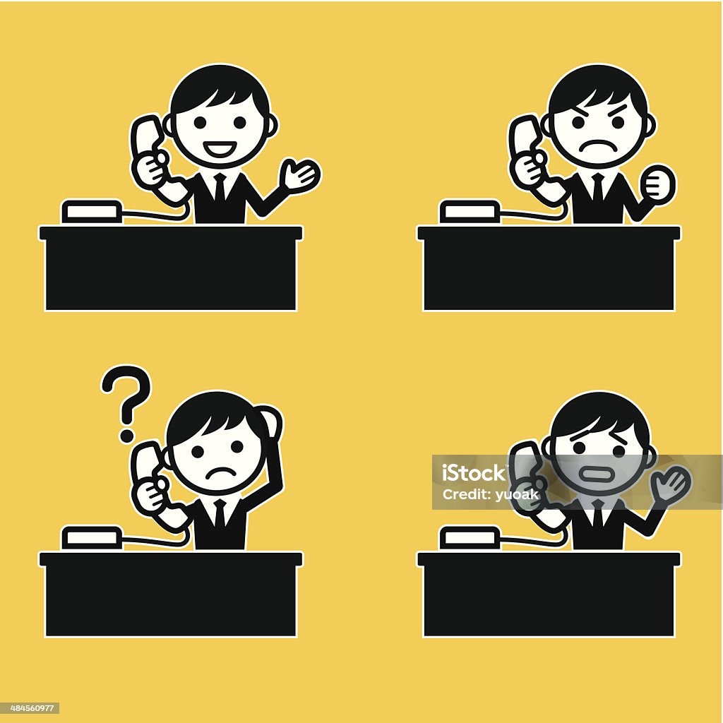 Calling businessman Calling businessman. Adult stock vector