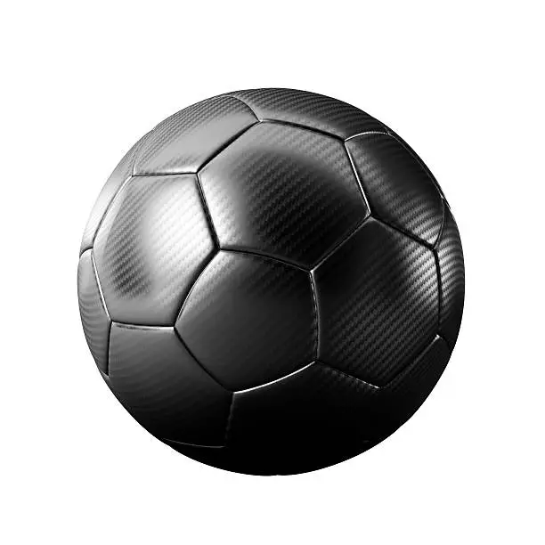Isolated black foot ball easy to cut out
