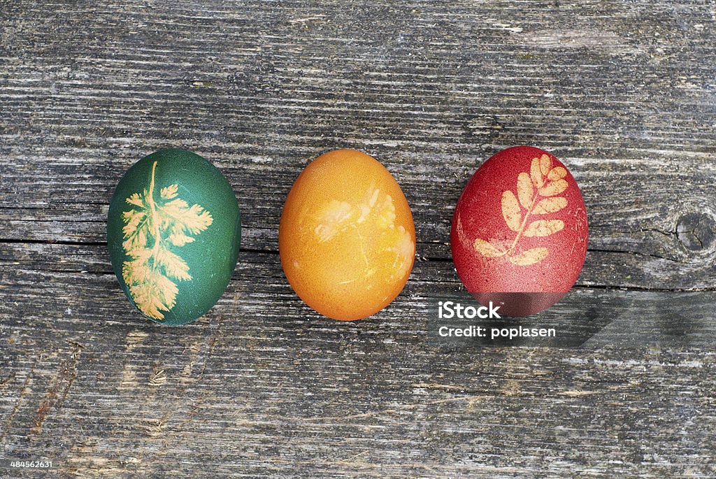 Ostern Eier auf alten Holz - Lizenzfrei Bunt - Farbton Stock-Foto