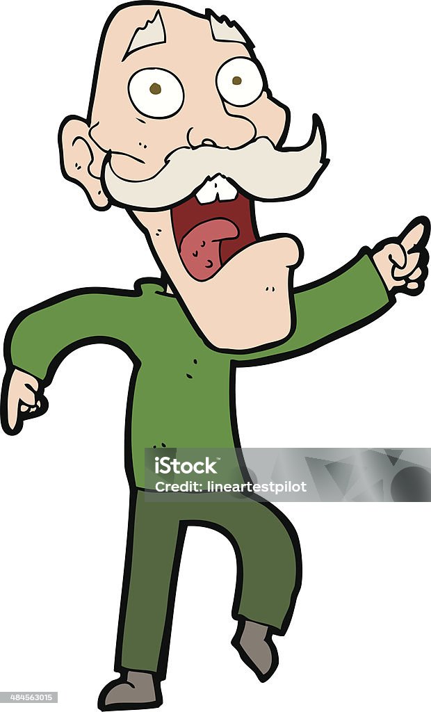 Cartoon Frightened Old Man Stock Illustration - Download Image Now - Adult,  Cheerful, Clip Art - iStock