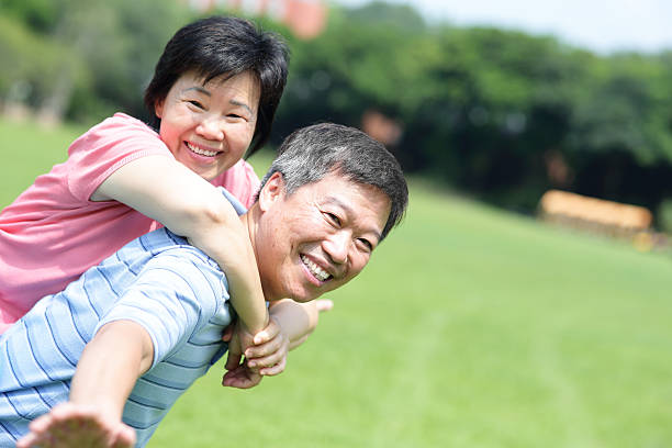 istock Happy elderly seniors couple 484563826