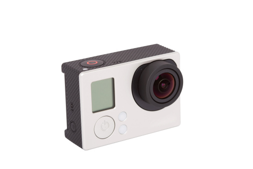 Hangzhou,China-January 26,2014: GoPro HERO3+ Black Edition isolated on white background. GoPro is a brand of high-definition personal cameras, often used in extreme action video photography.