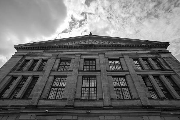 the konzerthaus berlin at the gendarmenmarkt berlin black and white