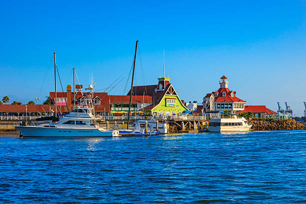 istock Long Beach Harbor at dusk;harbor,boats,spring,California 484565182