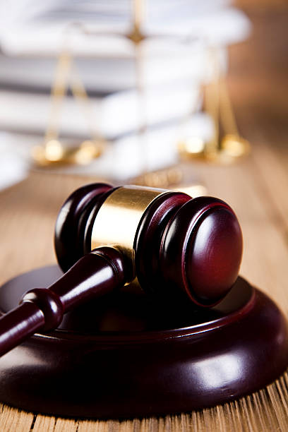 istock Law and justice concept, wooden gavel 484565543