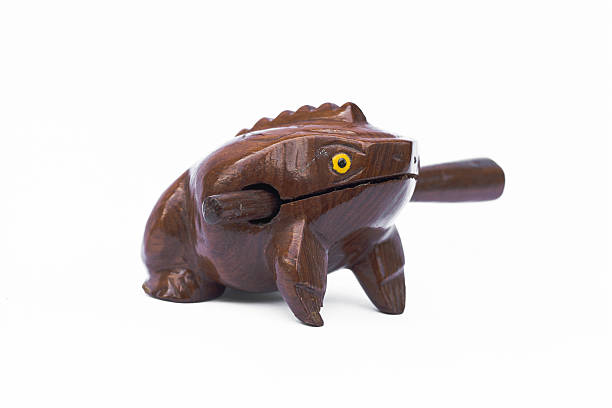 istock Wood frog toy frog imitation . 484566502