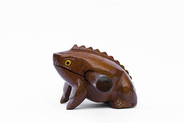 istock Wood frog toy frog imitation . 484566508