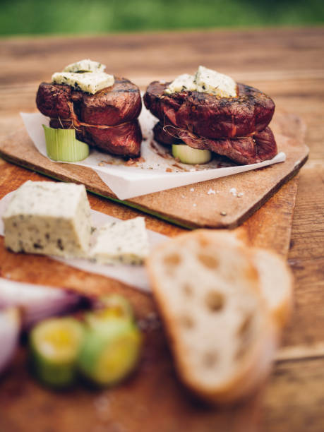 istock Tender beef medallions tied up with leeks and cheese 484574208