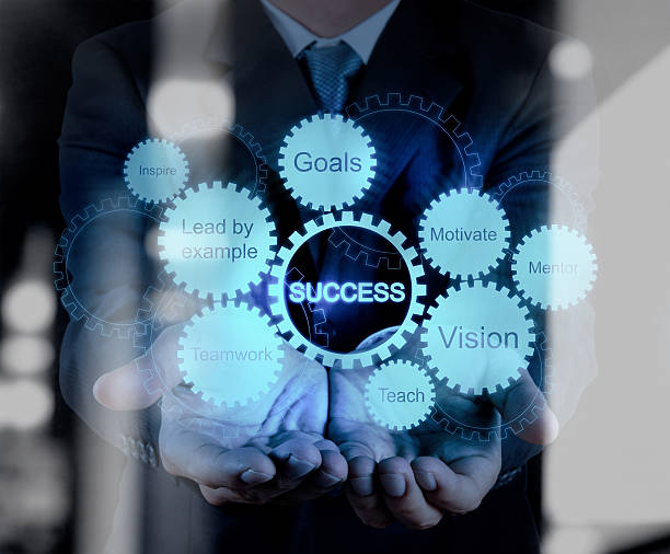 istock businessman hand shows gear business success chart concept 484575422