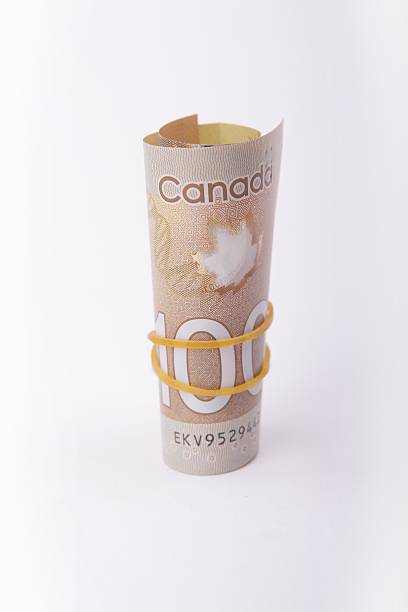 New Polymer Canadian One Hundred Dollar Bill stock photo