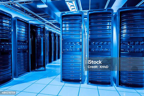 Network Servers Racks Stock Photo - Download Image Now - Bunch, Business, Business Finance and Industry