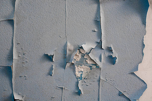 페인트 박리 있는 늙음 석고 벽 - paint lead peeling peeled 뉴스 사진 이미지
