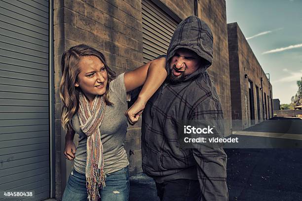 Girl Who Knows Self Defense Stock Photo - Download Image Now - Self-Defense, Women, Learning