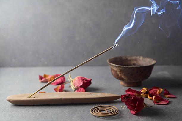 Incense stick. Aromatherapy Incense stick. Aromatherapy whit petals incense photos stock pictures, royalty-free photos & images