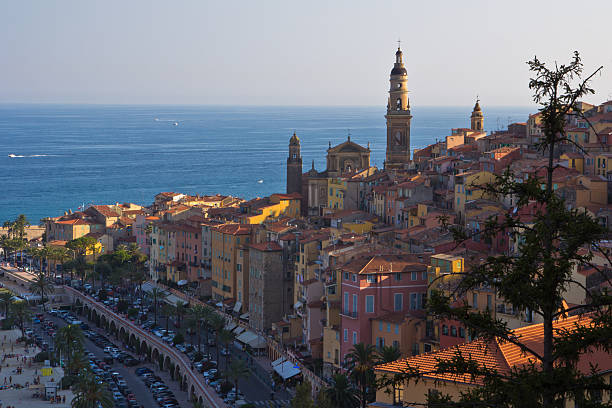 istock Menton landscape in southeastern France at sunset 484581465