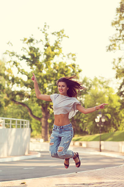 istock Happy girl in the park 484581818