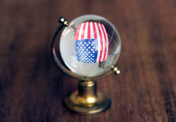 istock American Flag and Globe of USA 484582940