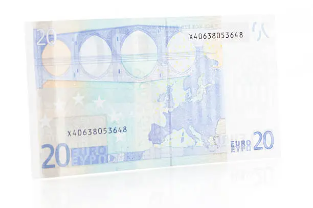 Twenty Euro note (back).