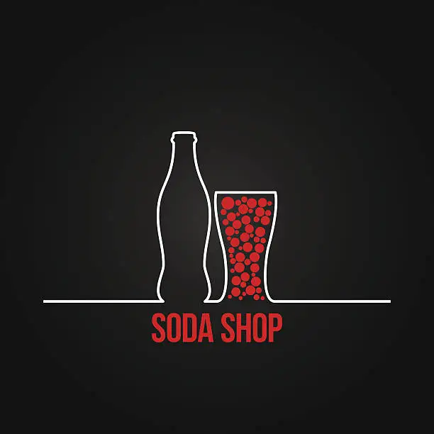 Vector illustration of soda bottle splash design menu backgraund