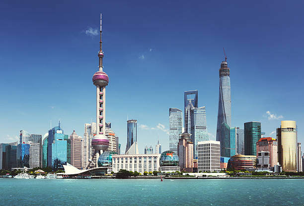 istock Shanghai skyline in sunny day, China 484586656