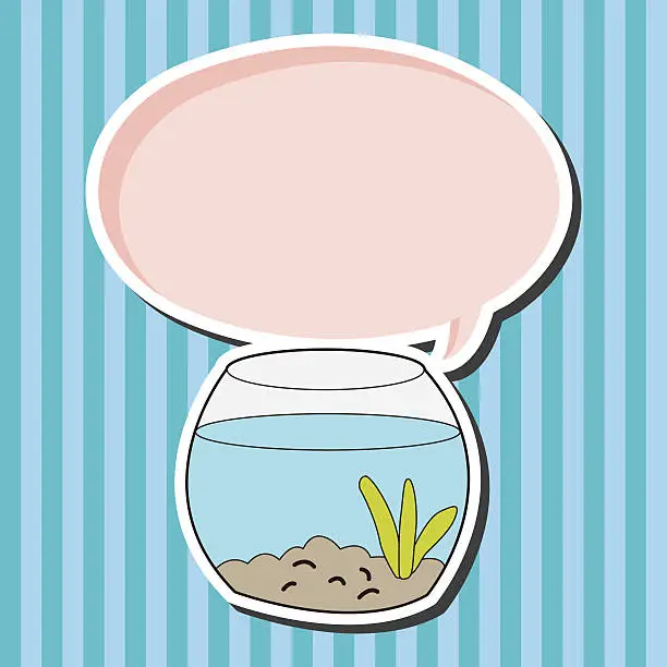 Vector illustration of Pet goldfish bowl theme element vector,eps10