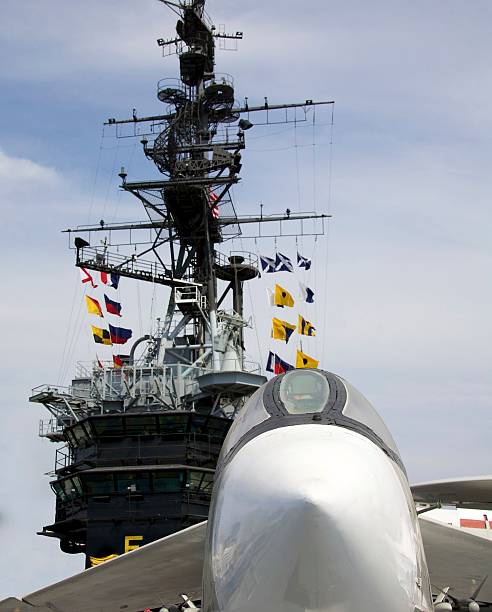 The USS Dwight D. Eisenhower, a Nimitz class nuclear powered air craft carrier visiting Halifax Harbour.