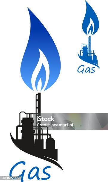 Da Api Gas Api Gas Alam Dan Pabrik Industri Ilustrasi Stok - Unduh Gambar Sekarang ...