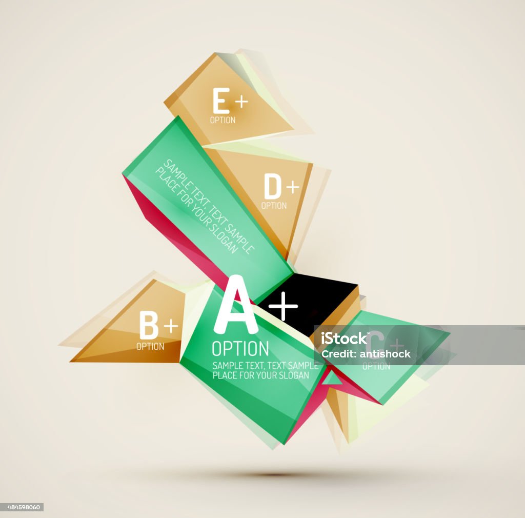 Abstract Shape Writing Geometric Shapes With Sample Text Abstract Template Stock Illustration ...