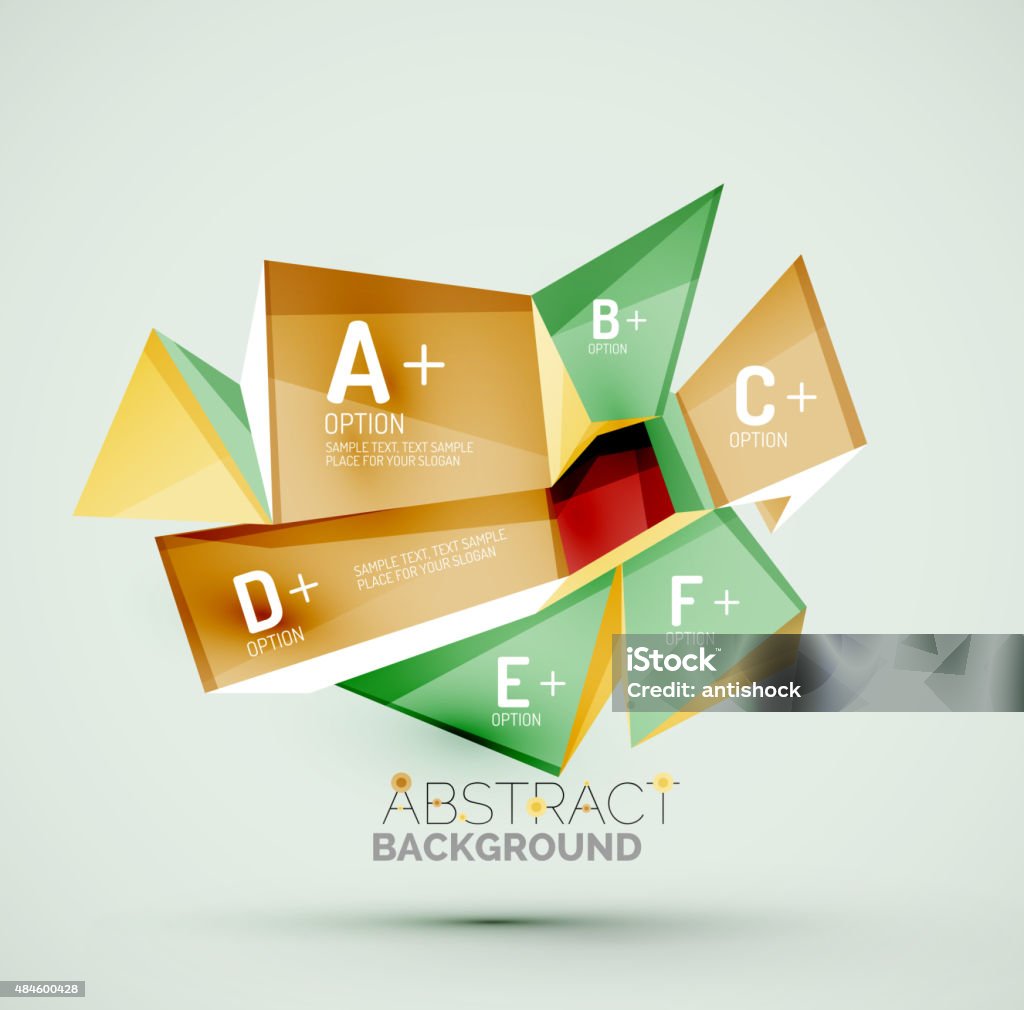 Shape And Text Example Geometric Shapes With Sample Text Abstract Template Stock Illustration ...