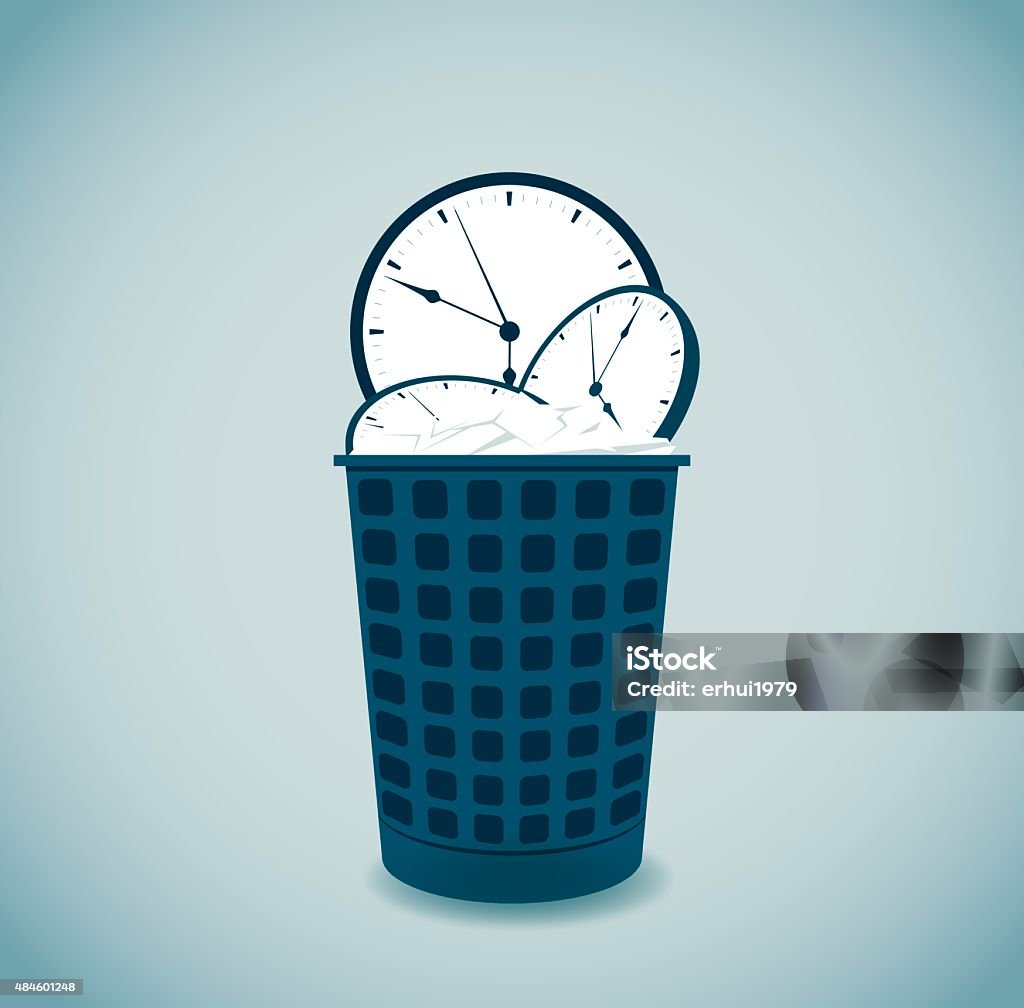 Timer Garbage Clock Stock Illustration - Download Image Now - Garbage, Time, Clock ...