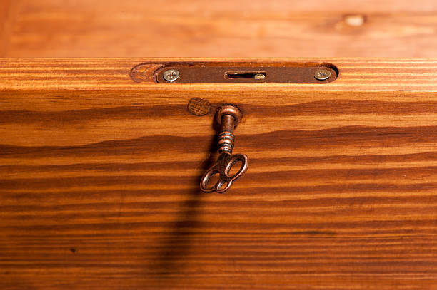 istock Wooden Casket key 484602547